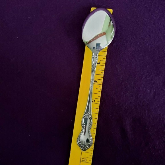 Easterling Valhalla Stainless Flatware Soup/Table Spoon Glossy Scrolls - Picture 3 of 4